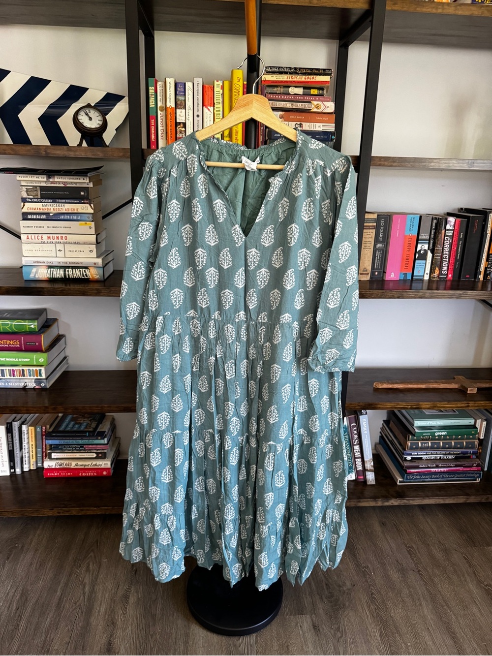 Lucky Brand • Women's Teal Printed Tiered Dress